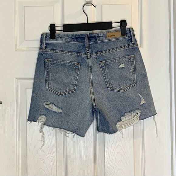 Grlfrnd Jourdan Tattered Denim Shorts Size 24 - Picture 6 of 12
